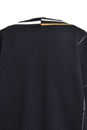 DESTROYED RIB KNIT SWEATER / BLK