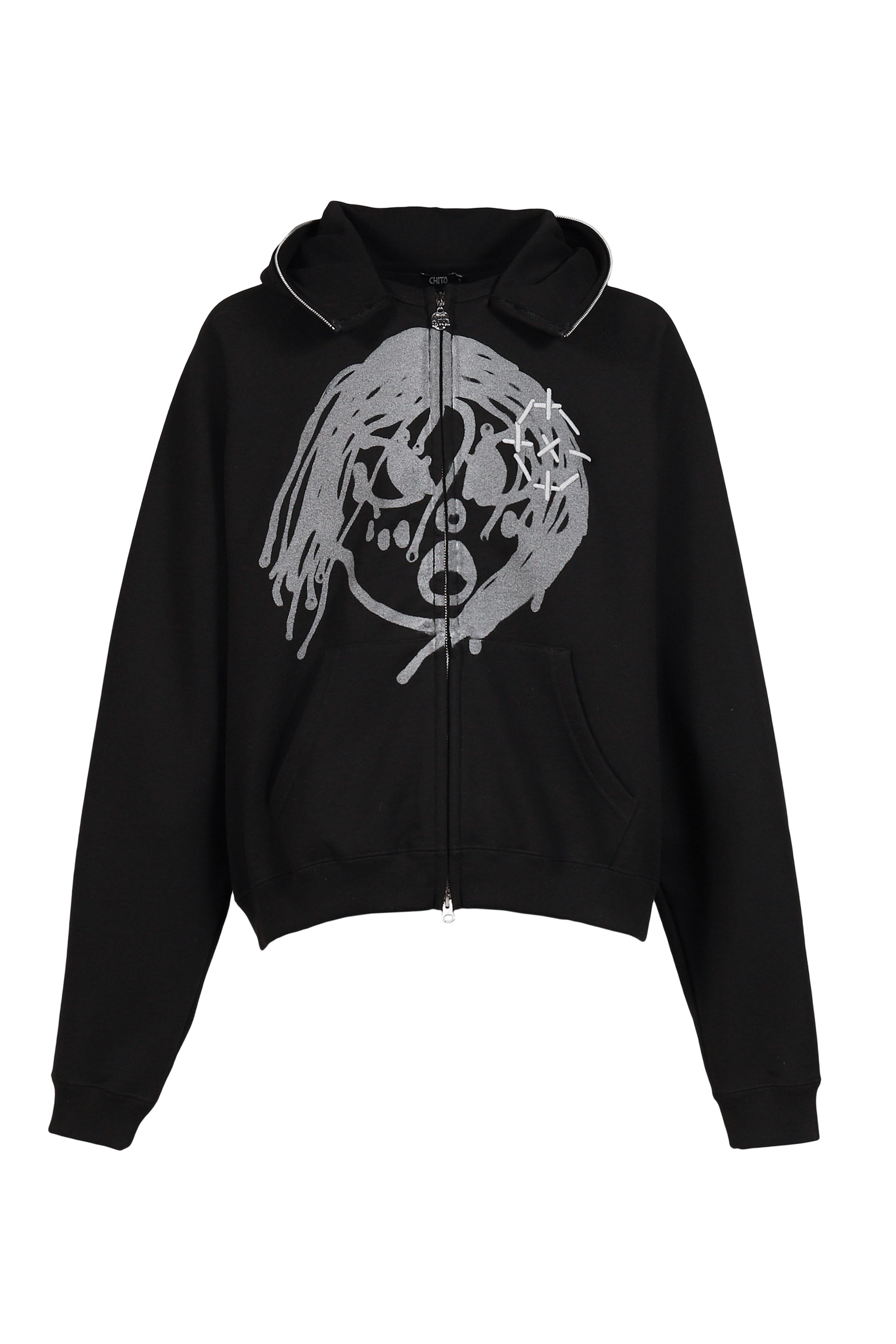 REFLECTIVE FINESSE PUP FULL ZIP AFTERHOOD / BLK