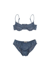 BRALETTE AND PANTY SET / BLU