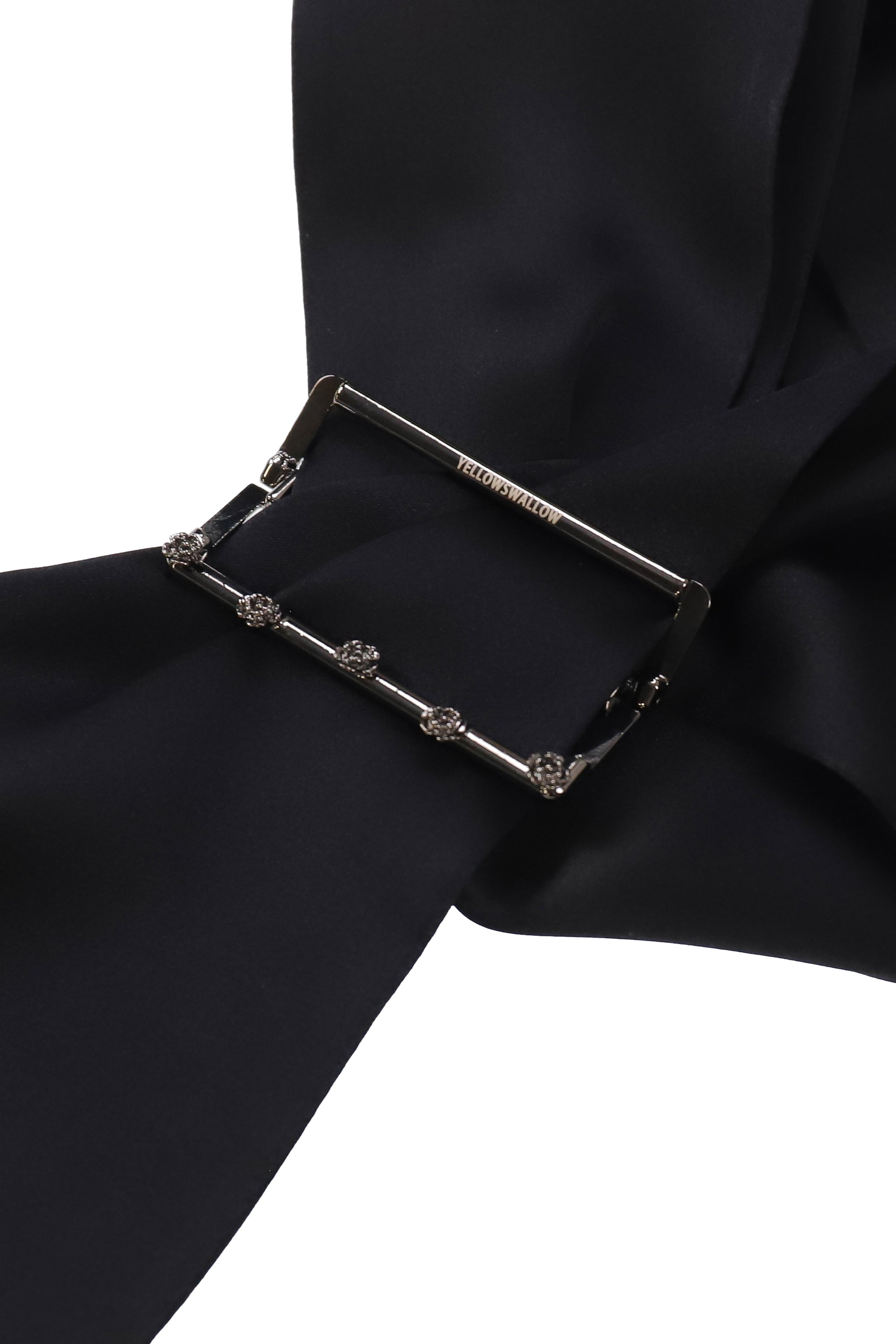 SILK JEWEL SCARF 01 / BLK