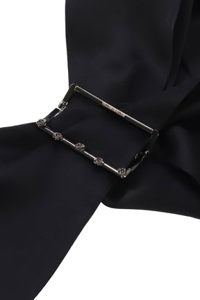 SILK JEWEL SCARF 01 / BLK