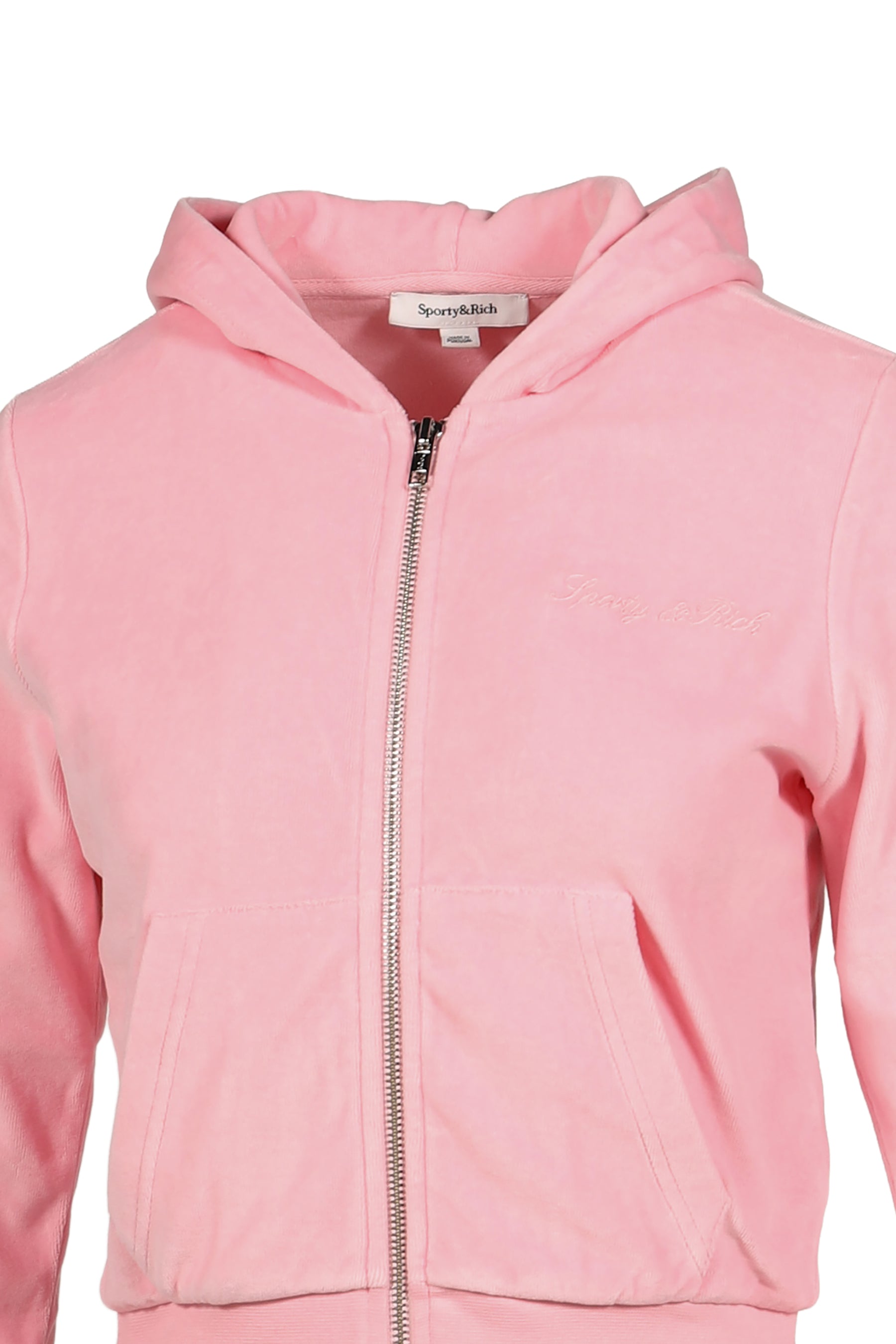 SIGNATURE LOGO KRYSTAL ZIP HOODIE / PNK