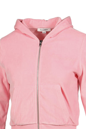 SIGNATURE LOGO KRYSTAL ZIP HOODIE / PNK