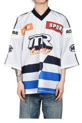 OVERSIZED HOCKEY TOP / WHT BLU WHT