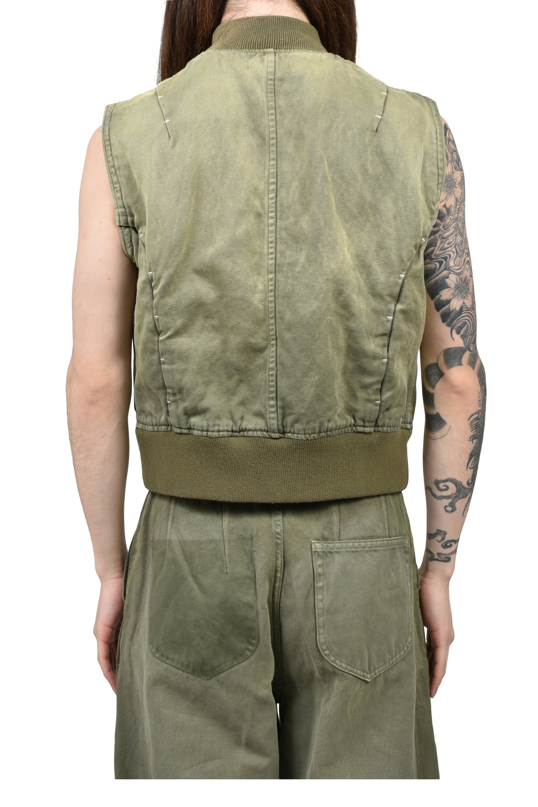 VICTORIAN BOMBER VEST / SAGE GRN