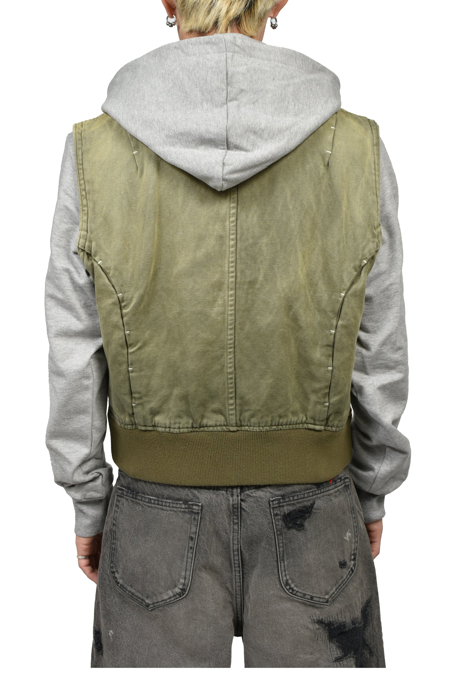 VICTORIAN BOMBER VEST / SAGE GRN