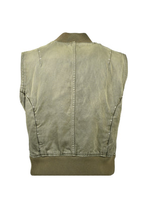 VICTORIAN BOMBER VEST / SAGE GRN