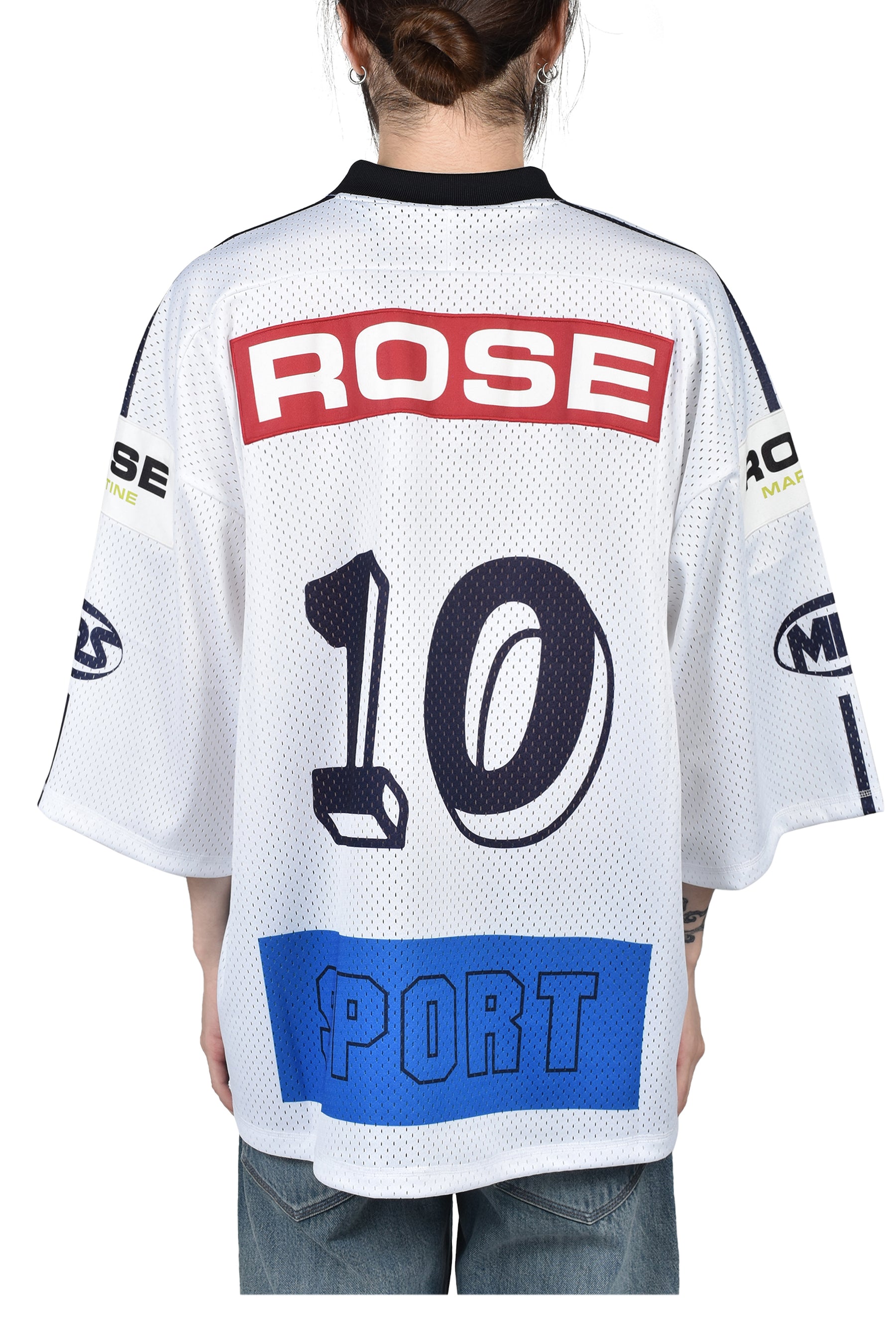 OVERSIZED HOCKEY TOP / WHT BLU WHT