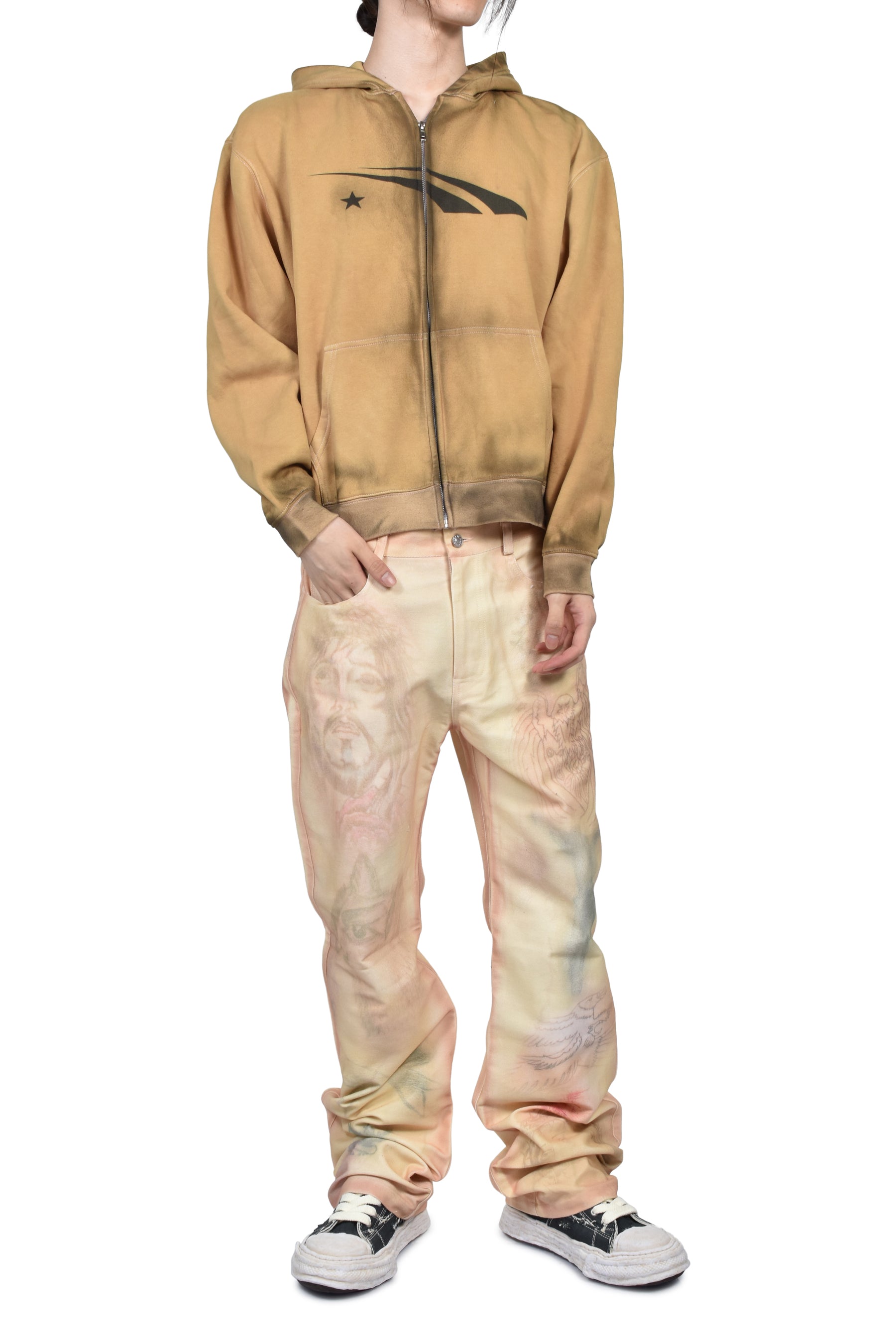 DIRTY MSKRD HOODIE / BEIGE
