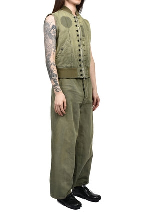VICTORIAN BOMBER VEST / SAGE GRN