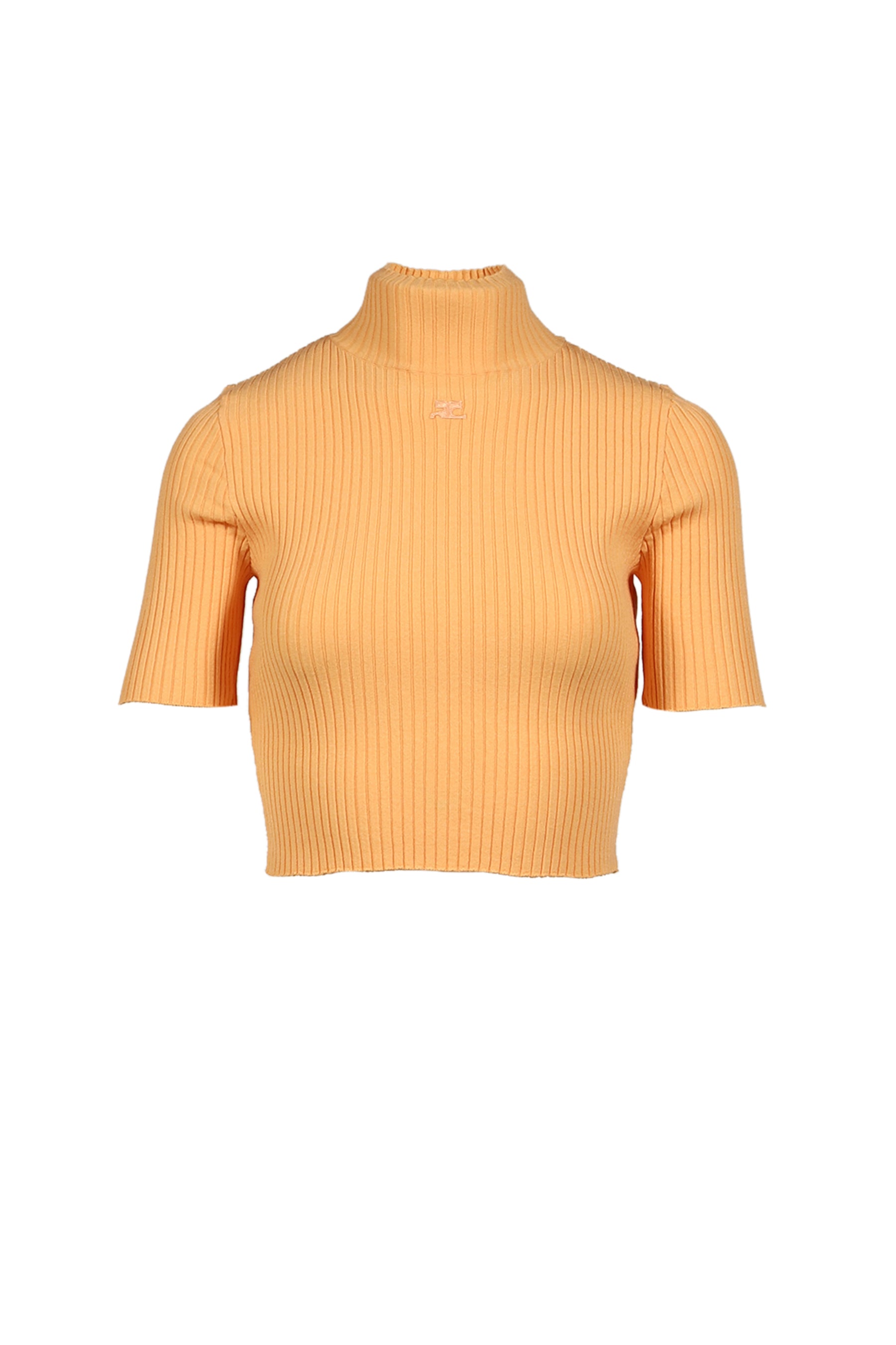 CROPPED RIB KNIT TOP / LIGHT SUNSET