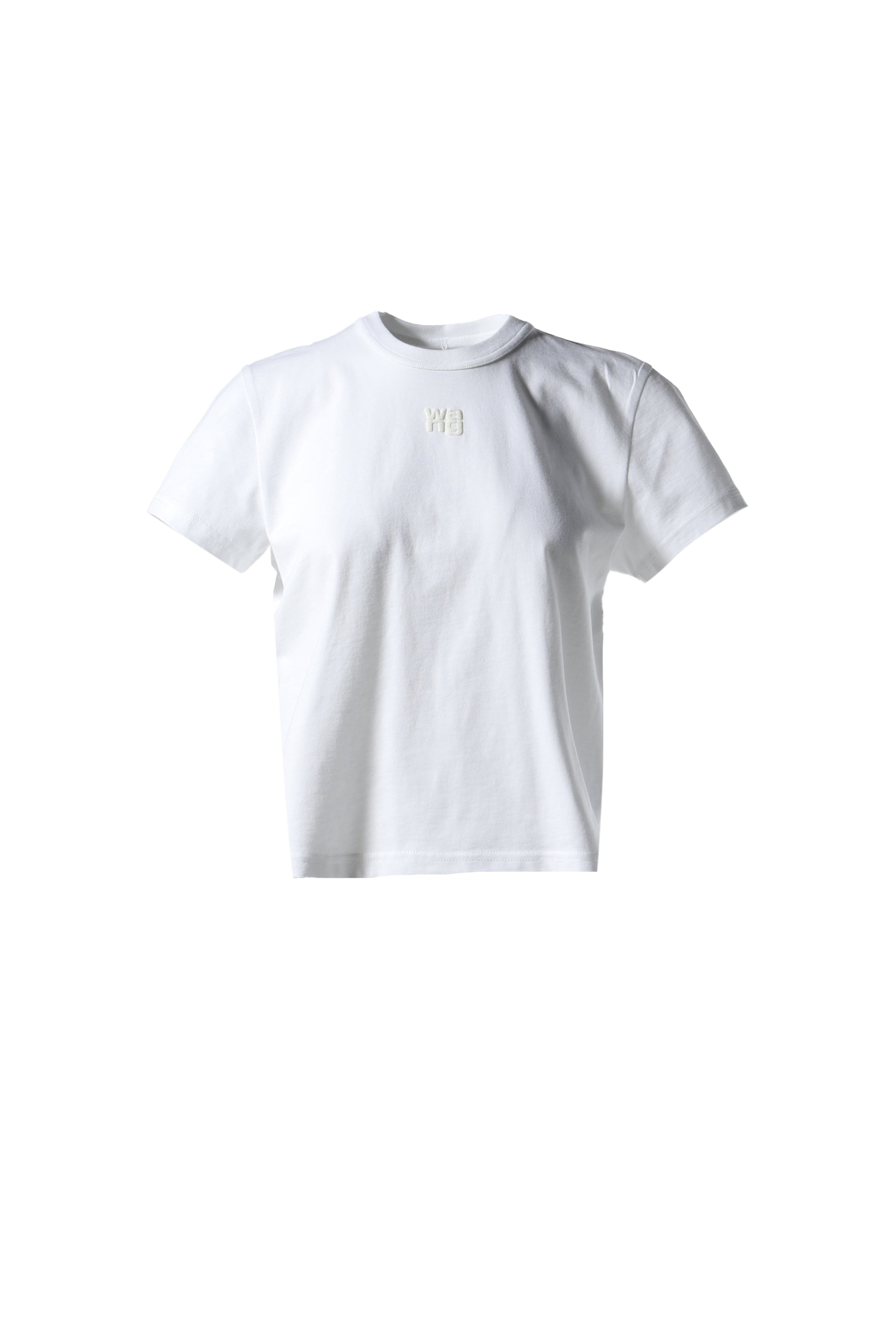 alexanderwang ESSENTIAL JSY SHRUNKEN TEE W/PUFF LOGO / WHT