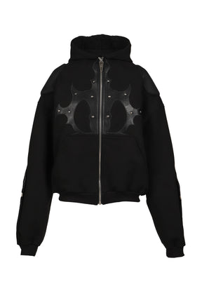 PADDED HOODIE / BLK