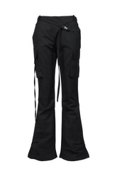 HEMLINE TUCK CARGO PANTS / BLK