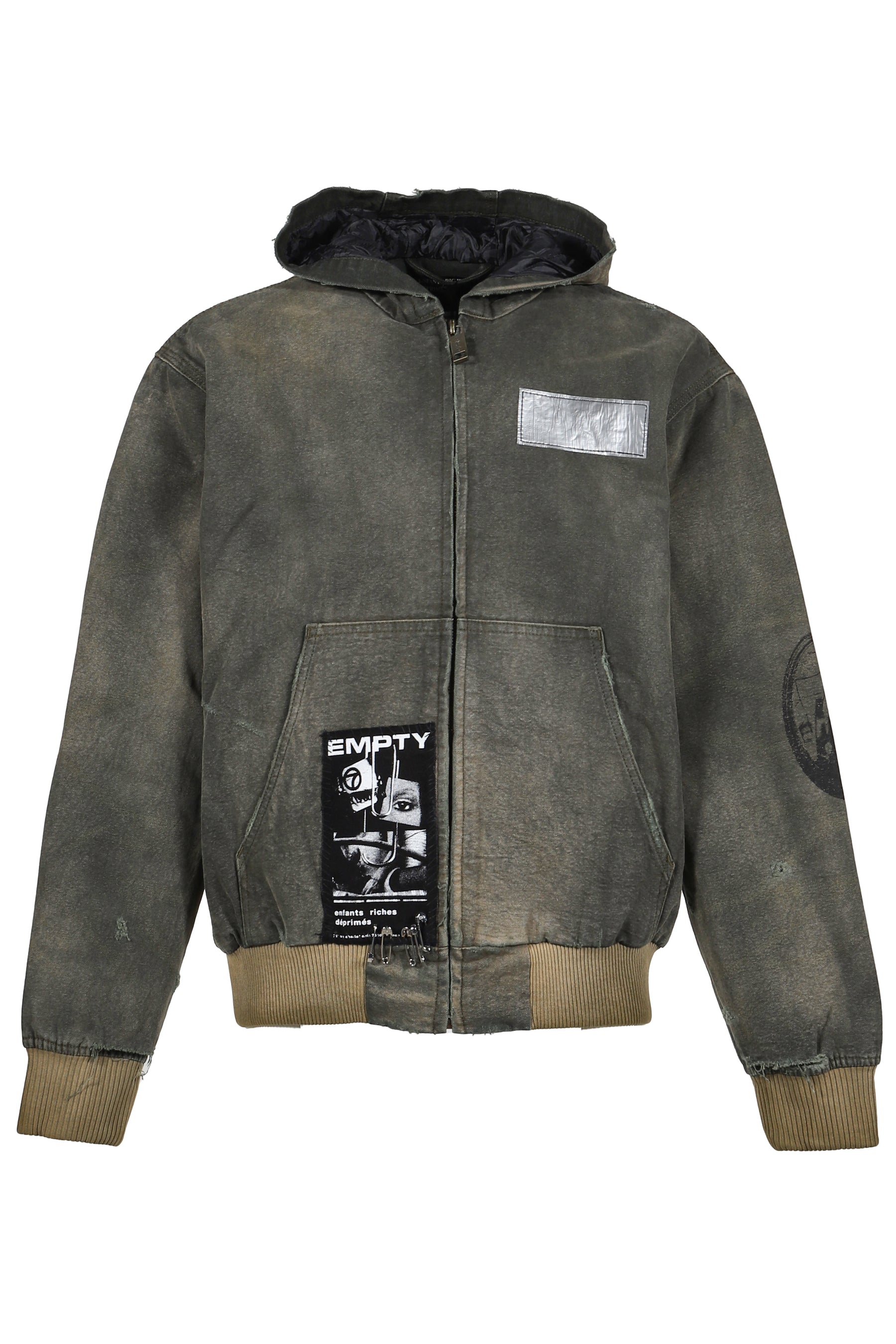 ENFANTS RICHES DÉPRIMÉS WAR STARTED HOODED WORK JACKET / CRUST OLV
