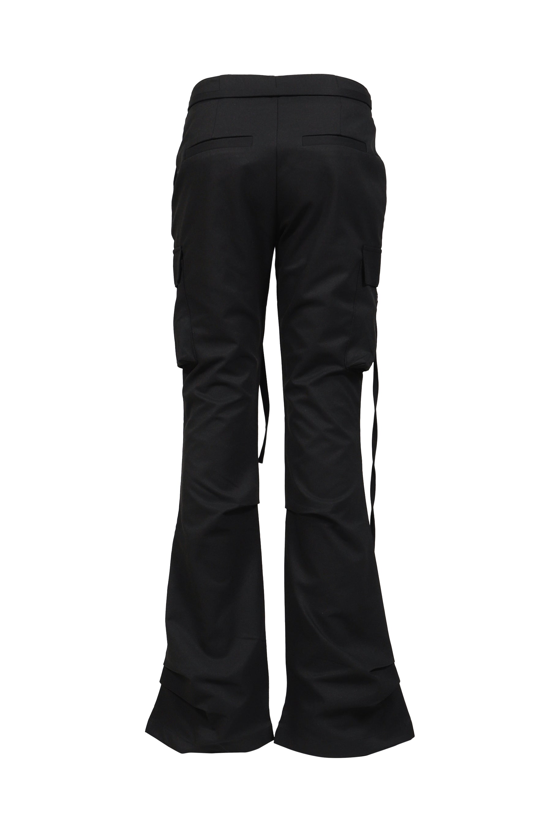HEMLINE TUCK CARGO PANTS / BLK