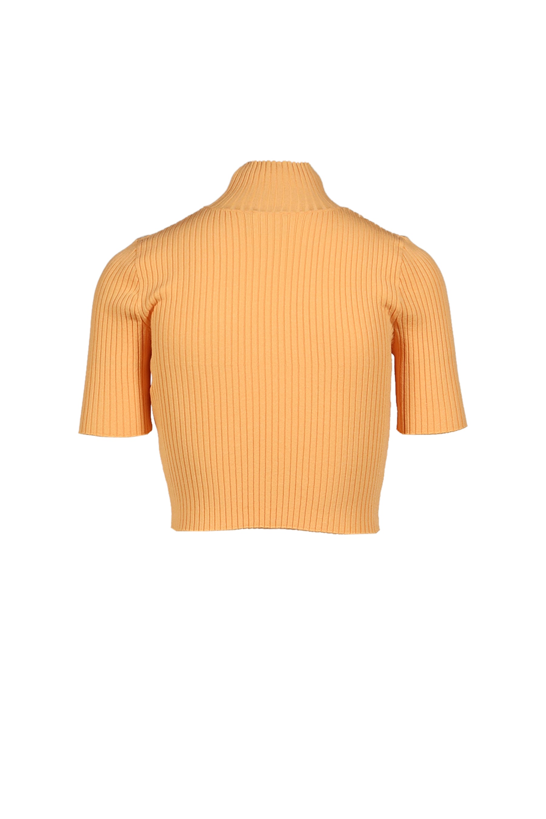 CROPPED RIB KNIT TOP / LIGHT SUNSET