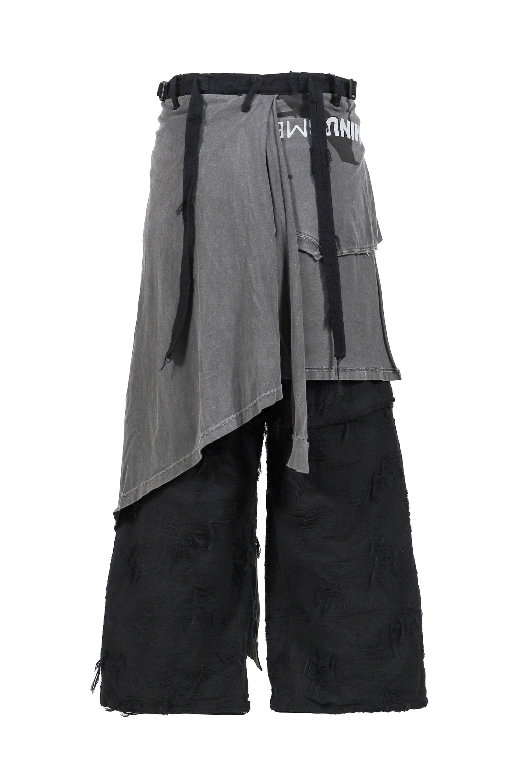 TWIST BUGGY JEAN BORO CRUST WITH WRAPPED / BLK