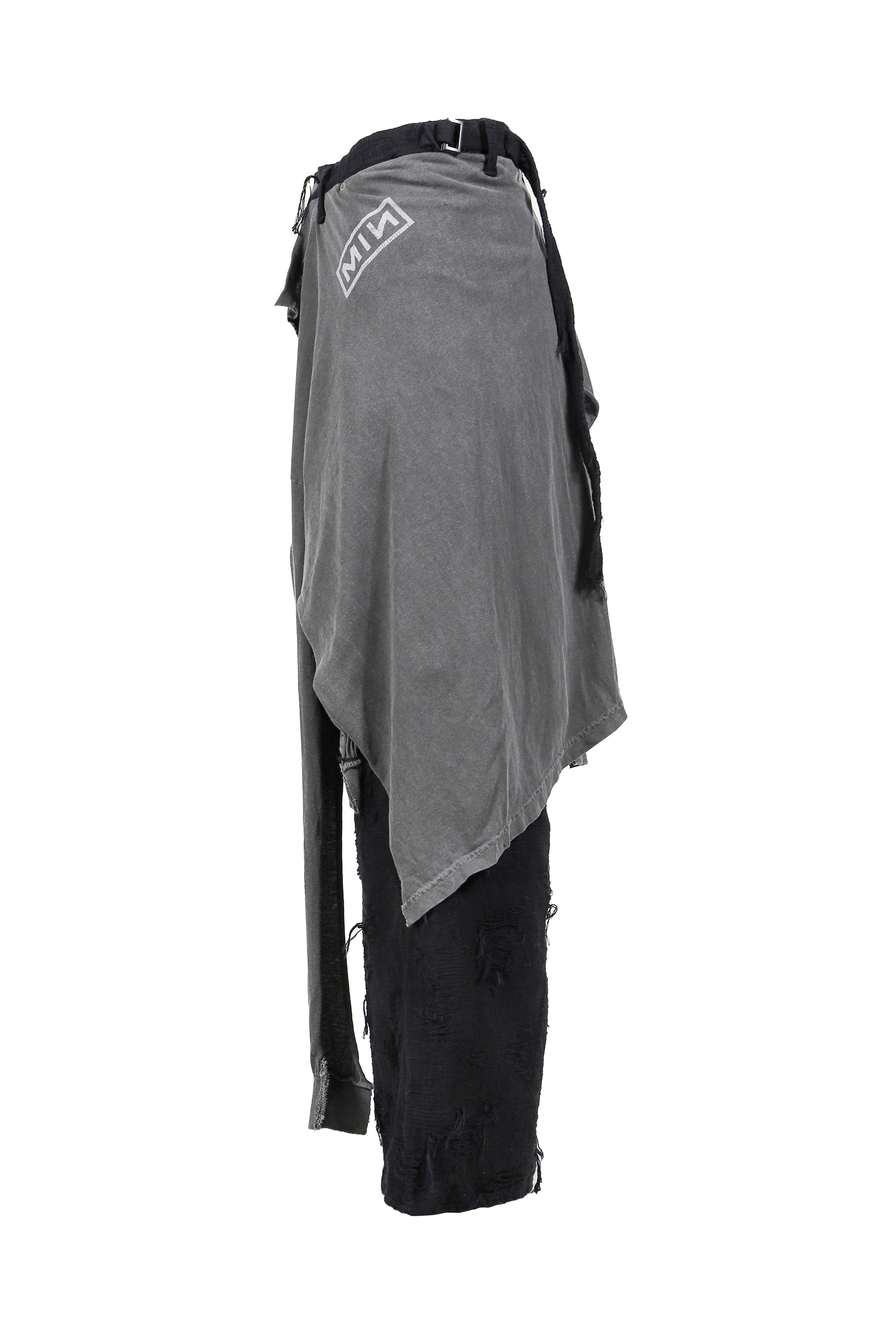 TWIST BUGGY JEAN BORO CRUST WITH WRAPPED / BLK