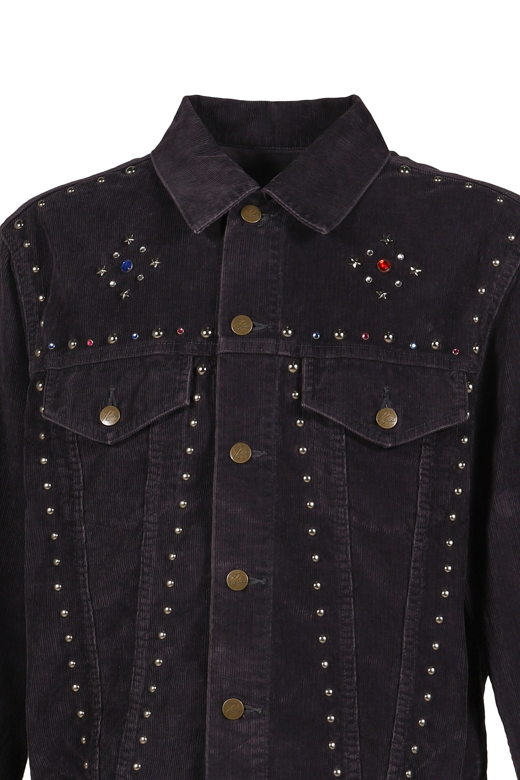 Needles ニードルス FW25 STUDDED JEAN JACKET - 14W CORDUROY / BLK