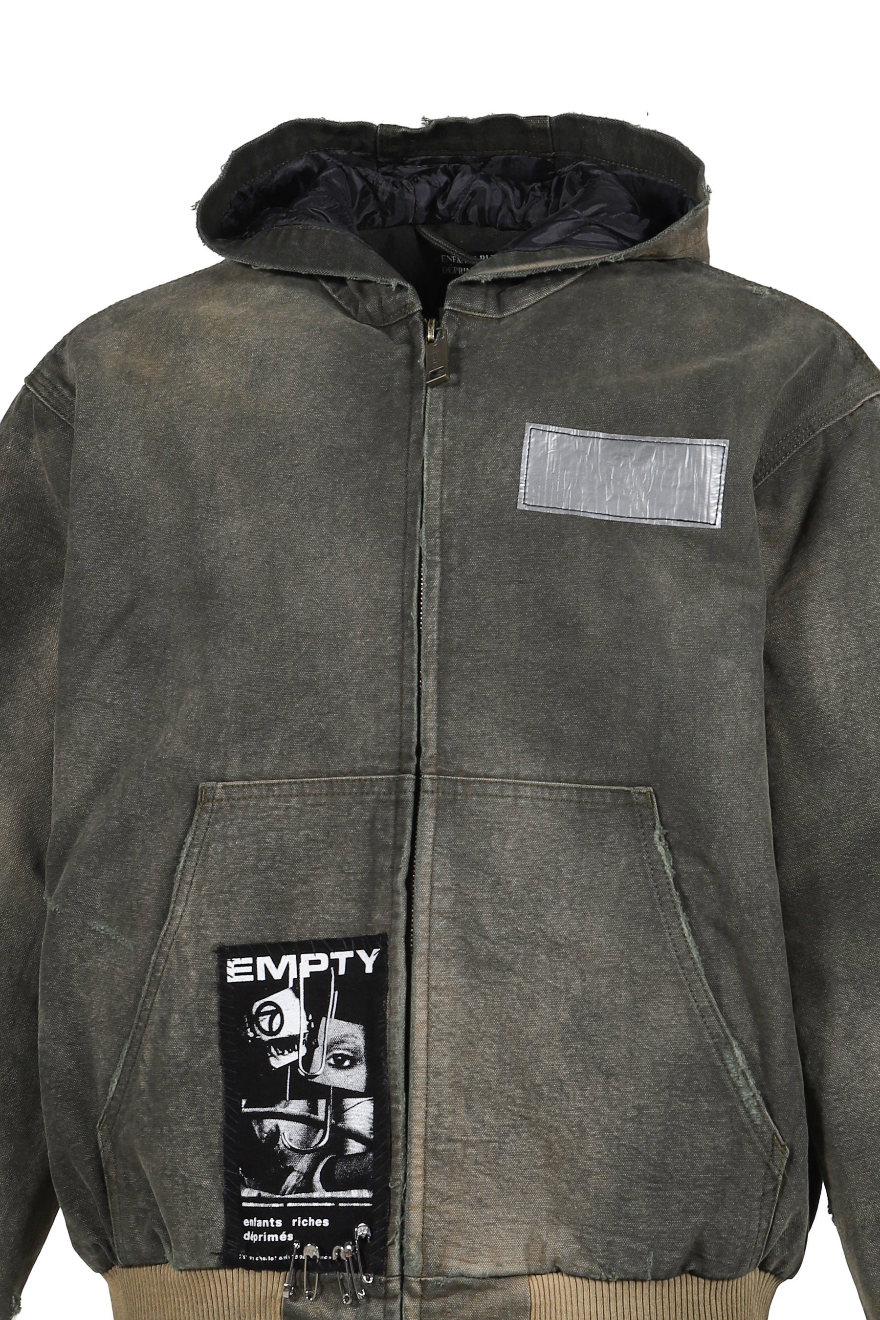 ENFANTS RICHES DÉPRIMÉS WAR STARTED HOODED WORK JACKET / CRUST OLV