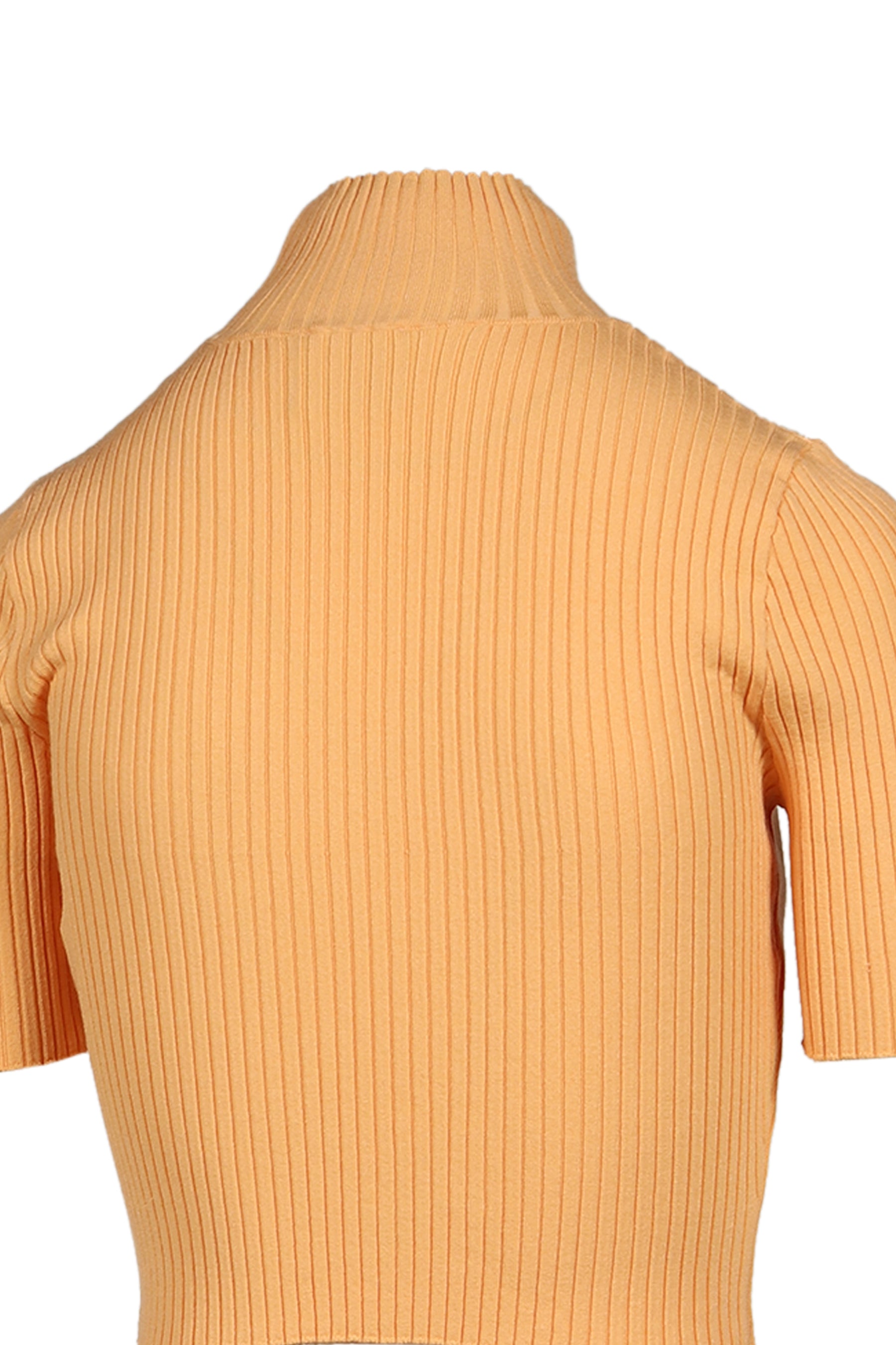 CROPPED RIB KNIT TOP / LIGHT SUNSET
