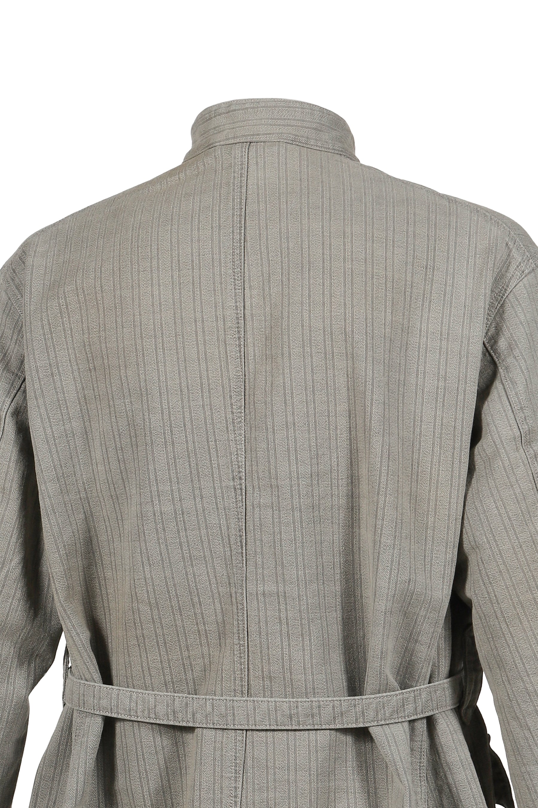 FADED STRIPE MOTORCYCLE JACKET / GRY