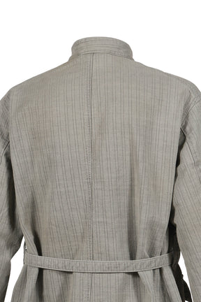 FADED STRIPE MOTORCYCLE JACKET / GRY