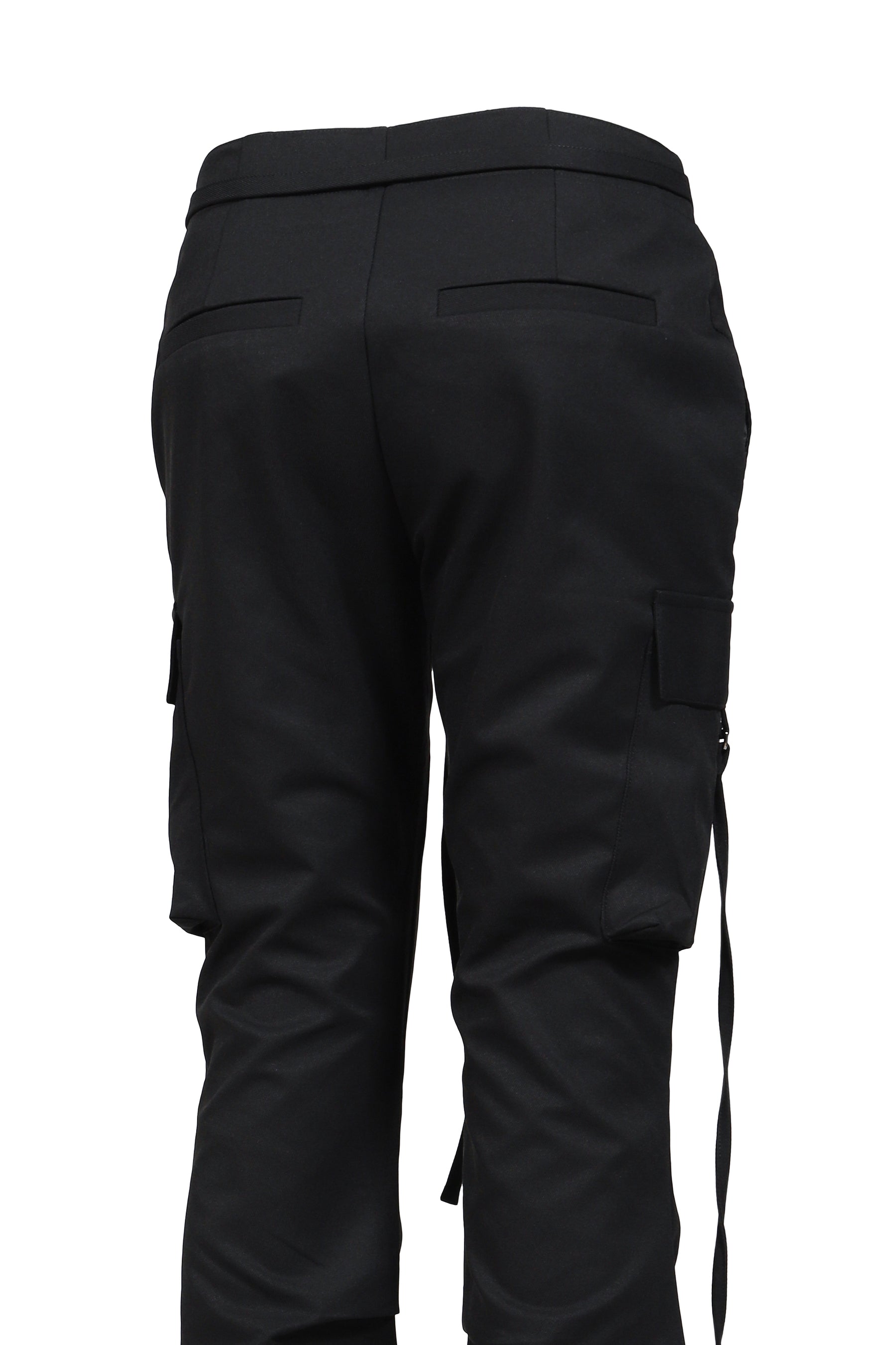 HEMLINE TUCK CARGO PANTS / BLK