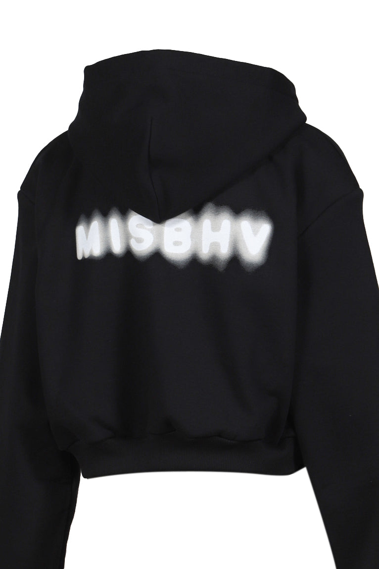 MISBHV COMMUNITY CROPPED ZIPPED HOODIE(Exclusive) / BLK