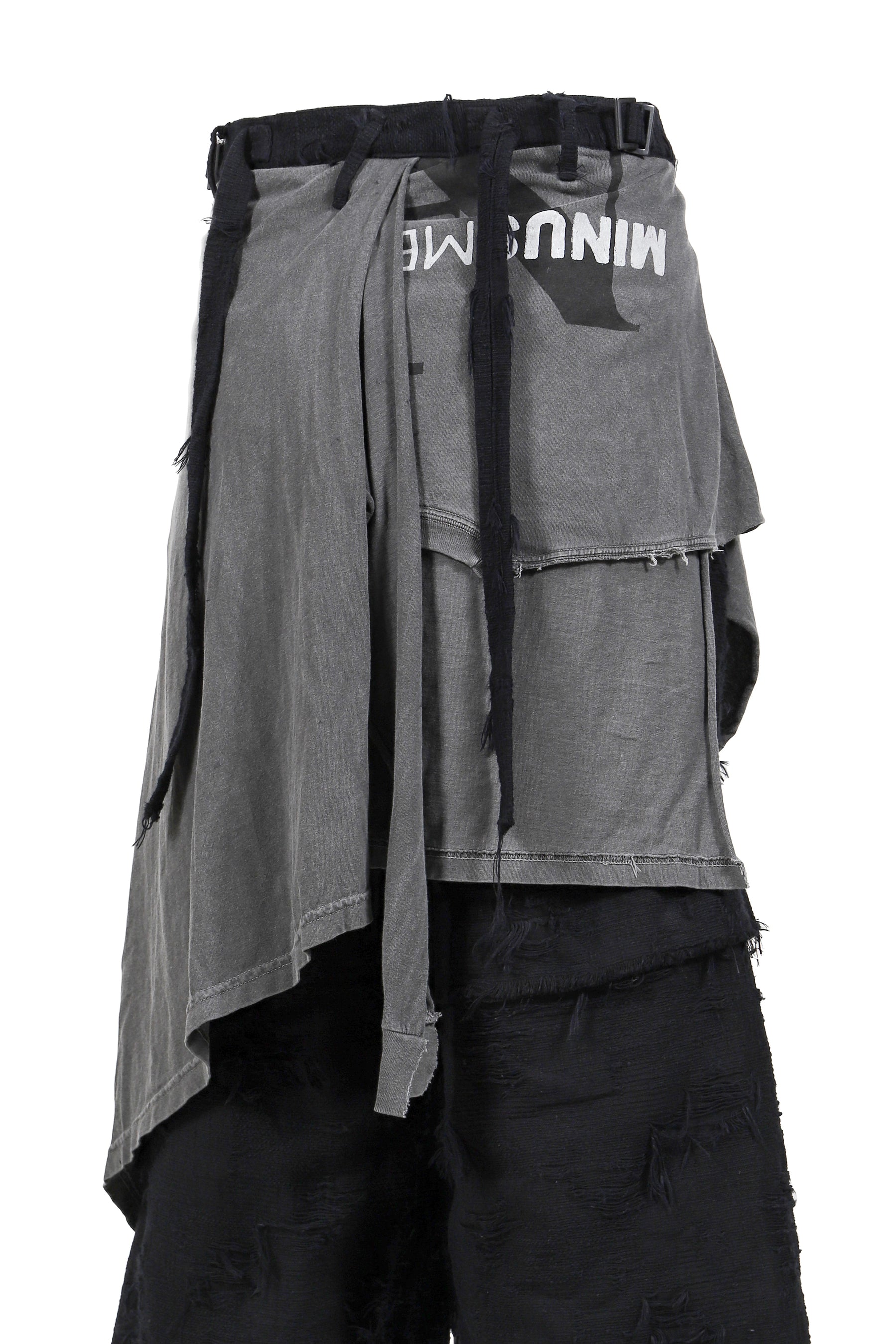 TWIST BUGGY JEAN BORO CRUST WITH WRAPPED / BLK