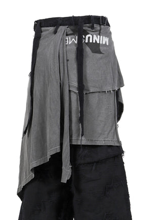 TWIST BUGGY JEAN BORO CRUST WITH WRAPPED / BLK