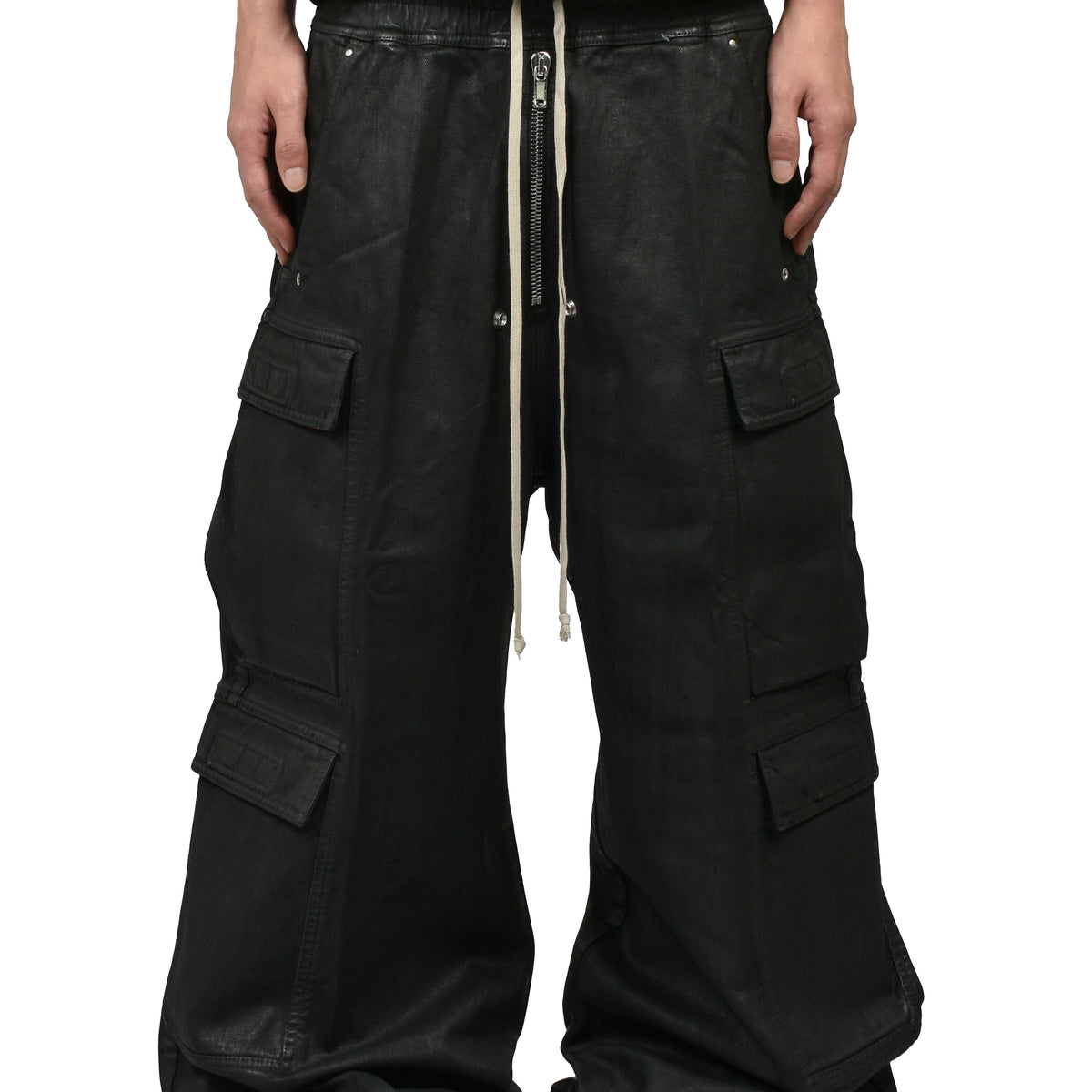 Rick Owens DRKSHDW FW26 DOUBLE CARGO JUMBO BELAS / BLK WAX - NUBIAN