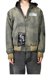 ENFANTS RICHES DÉPRIMÉS WAR STARTED HOODED WORK JACKET / CRUST OLV