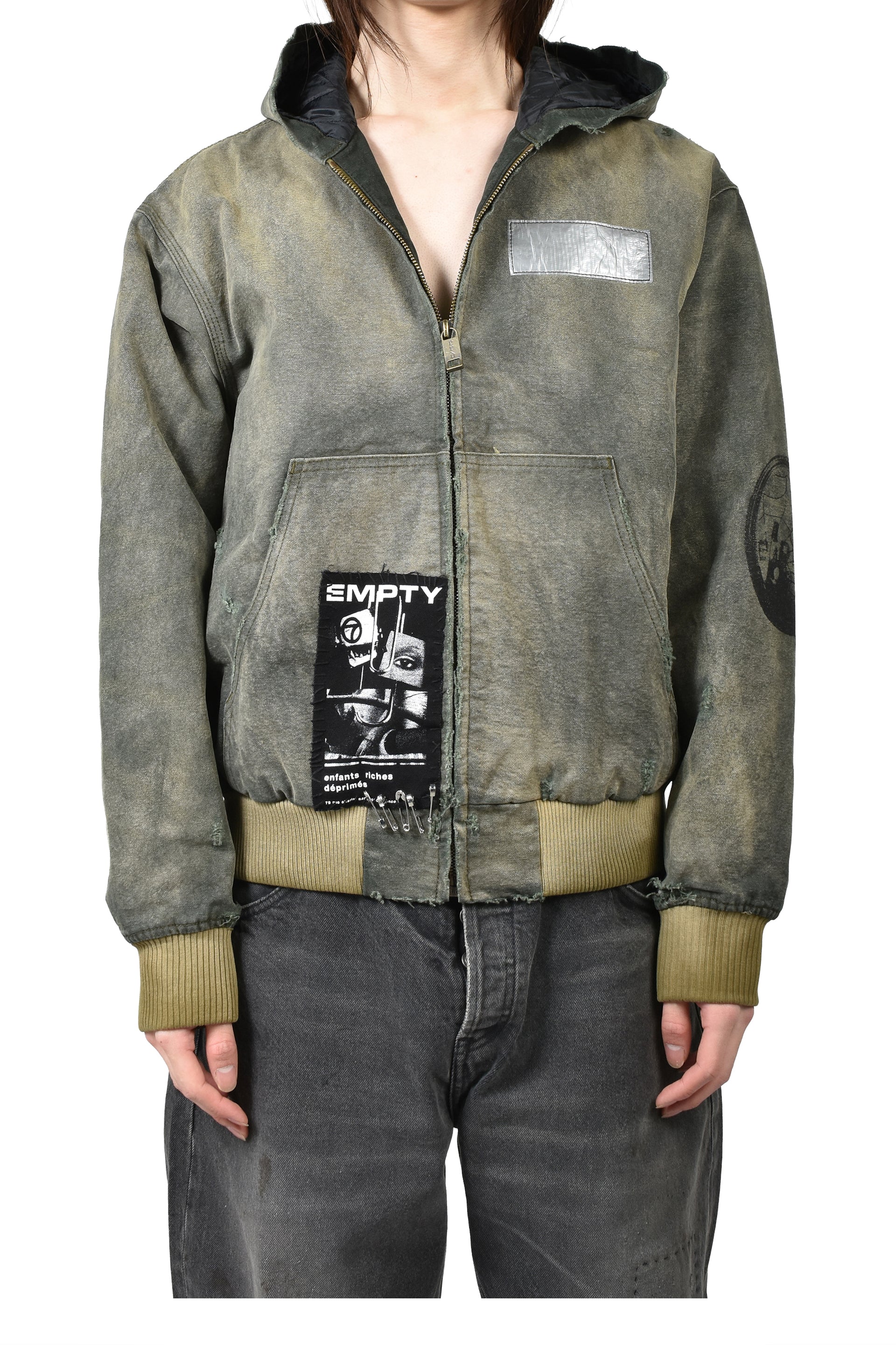 WAR STARTED HOODED WORK JACKET / CRUST OLV