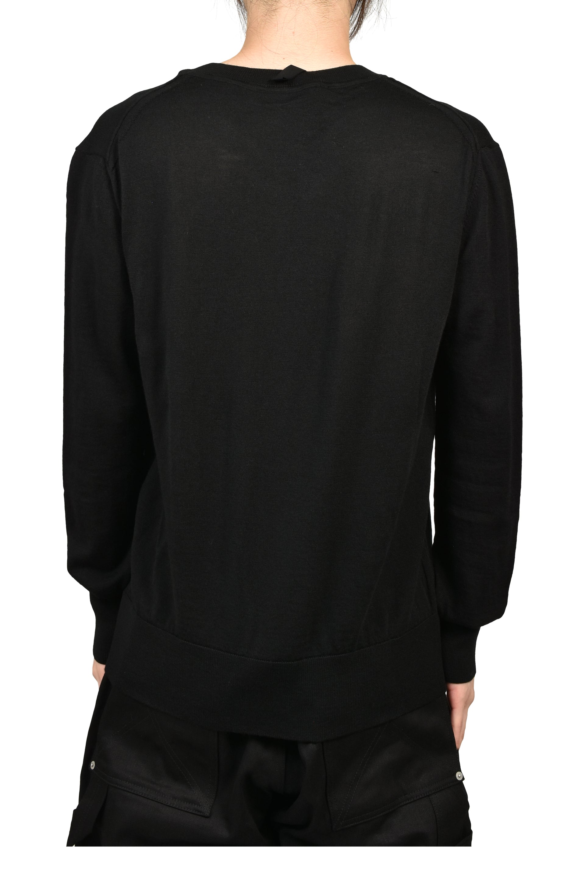 CREWNECK WOOL JUMPER / BLK