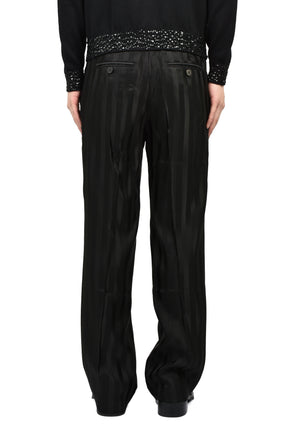 LOOSE FIT FLARE TROUSERS / BLK BARRE