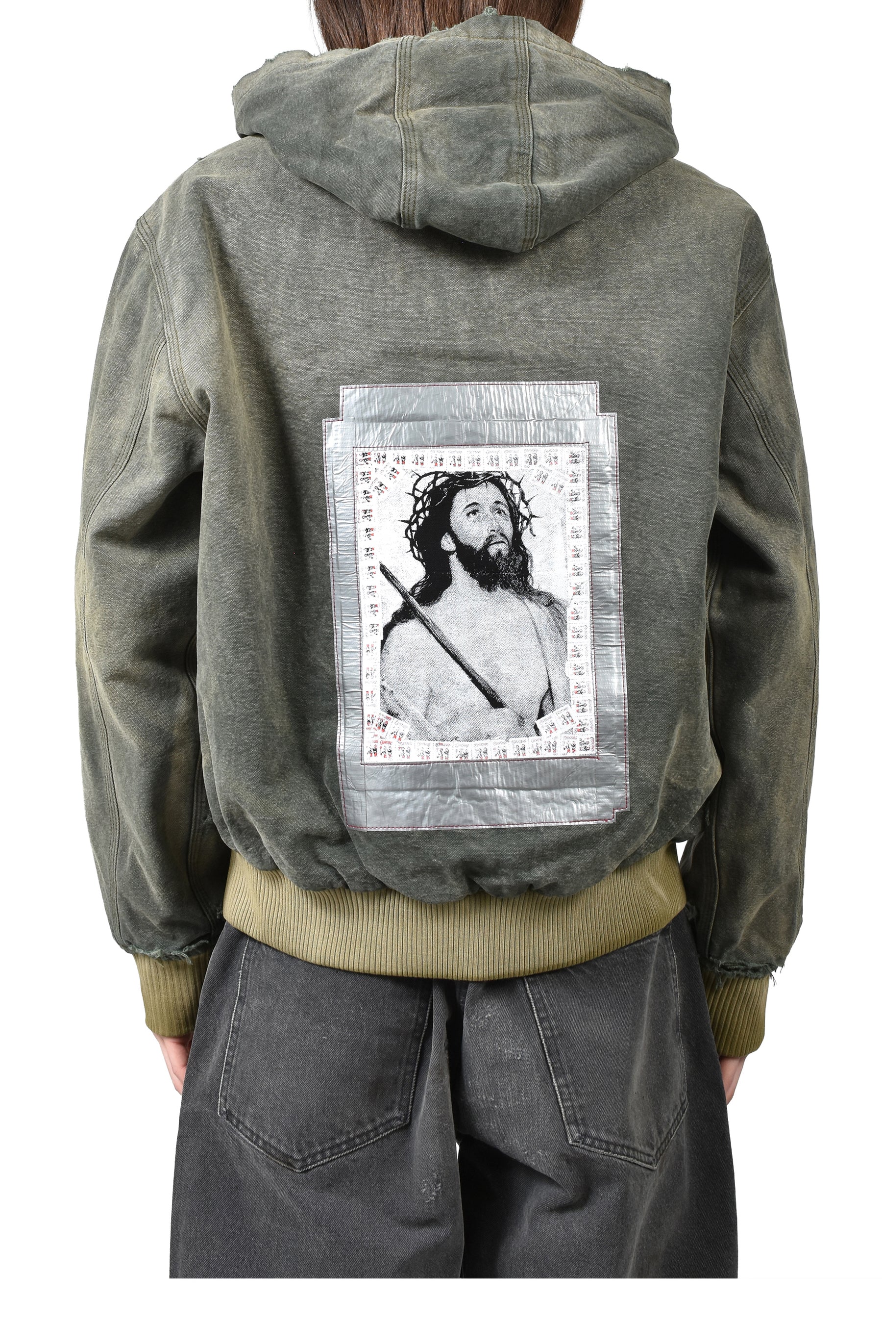ENFANTS RICHES DÉPRIMÉS WAR STARTED HOODED WORK JACKET / CRUST OLV