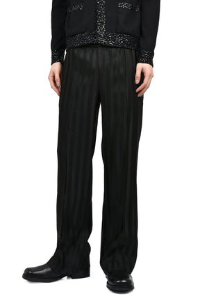 LOOSE FIT FLARE TROUSERS / BLK BARRE