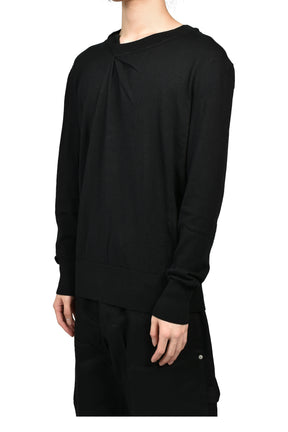 CREWNECK WOOL JUMPER / BLK