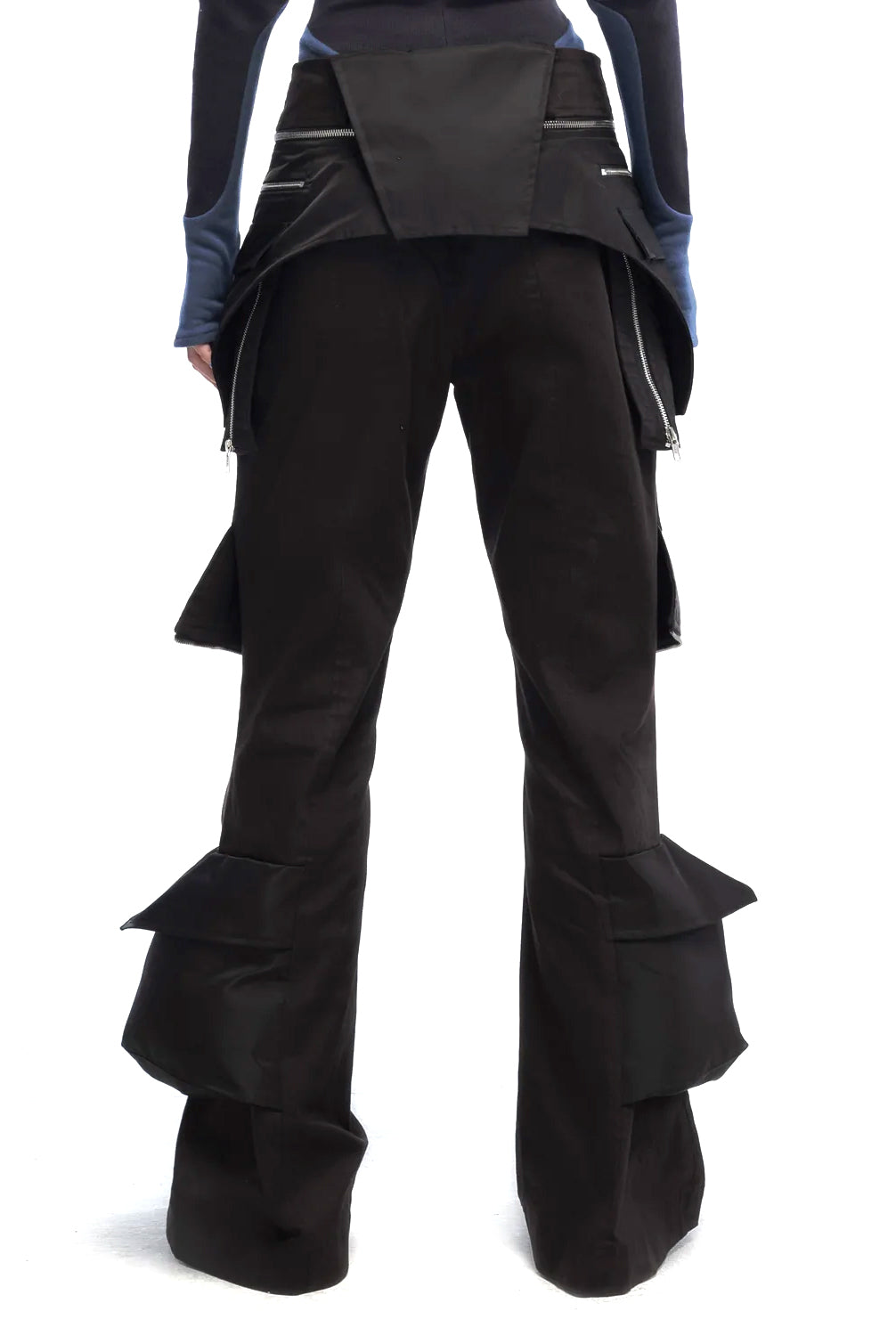 XNGINE'ZIP LAYERED FLARE PANTS / NYLON