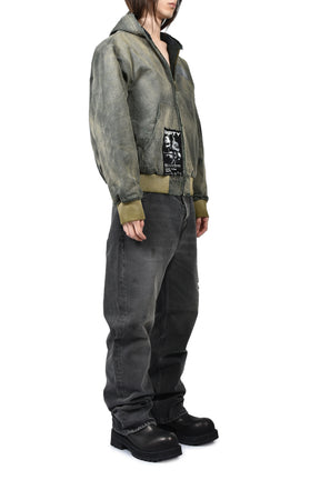ENFANTS RICHES DÉPRIMÉS WAR STARTED HOODED WORK JACKET / CRUST OLV
