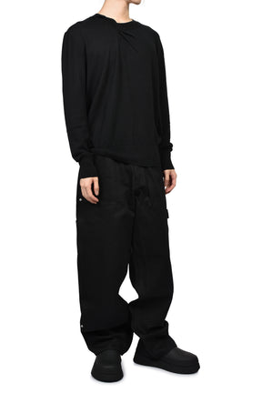 CREWNECK WOOL JUMPER / BLK