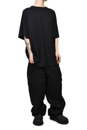 OVERSIZED DOUBLE COLLAR T-SHIRT / BLK