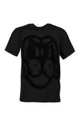 FLOCKED PUP SS TEE / BLACK