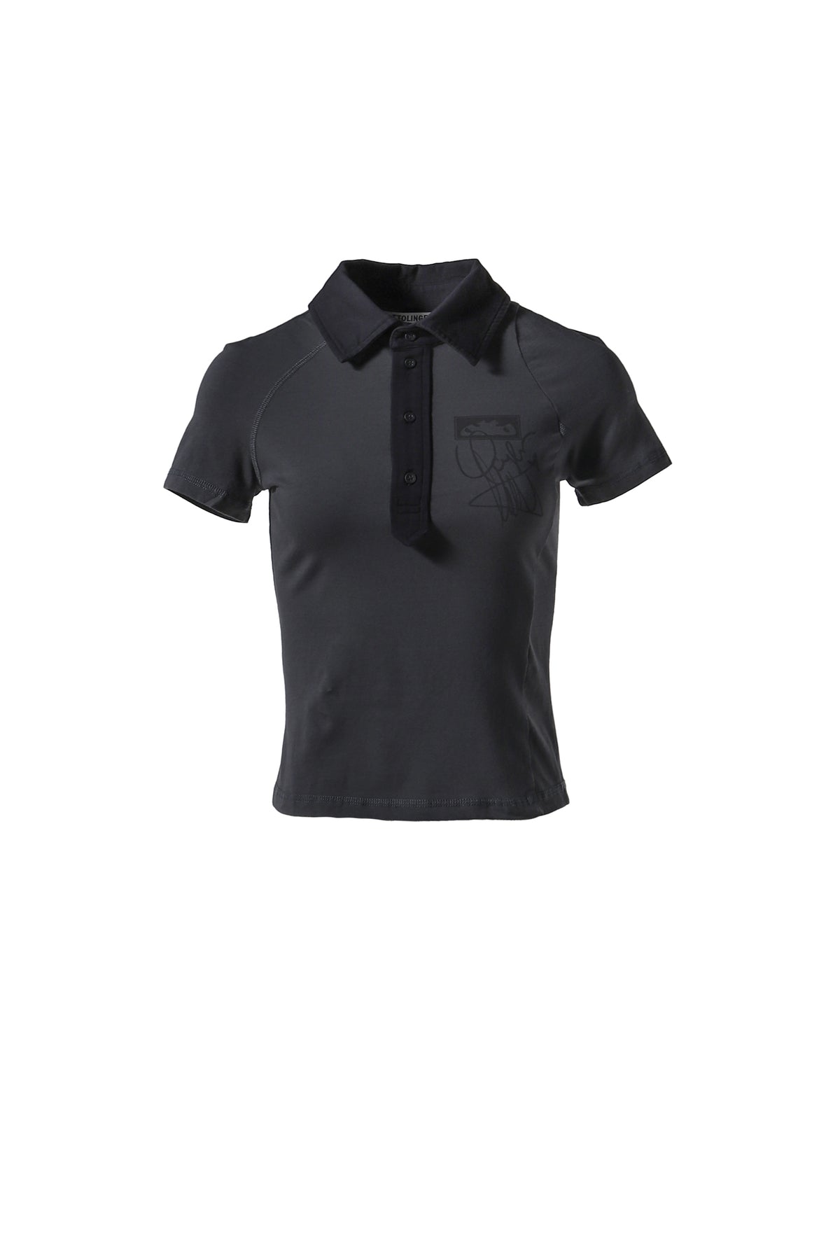 DECONSTRUCTED POLO T-SHIRT / BLK