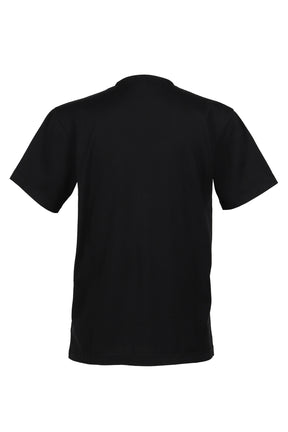 FLOCKED PUP SS TEE / BLACK