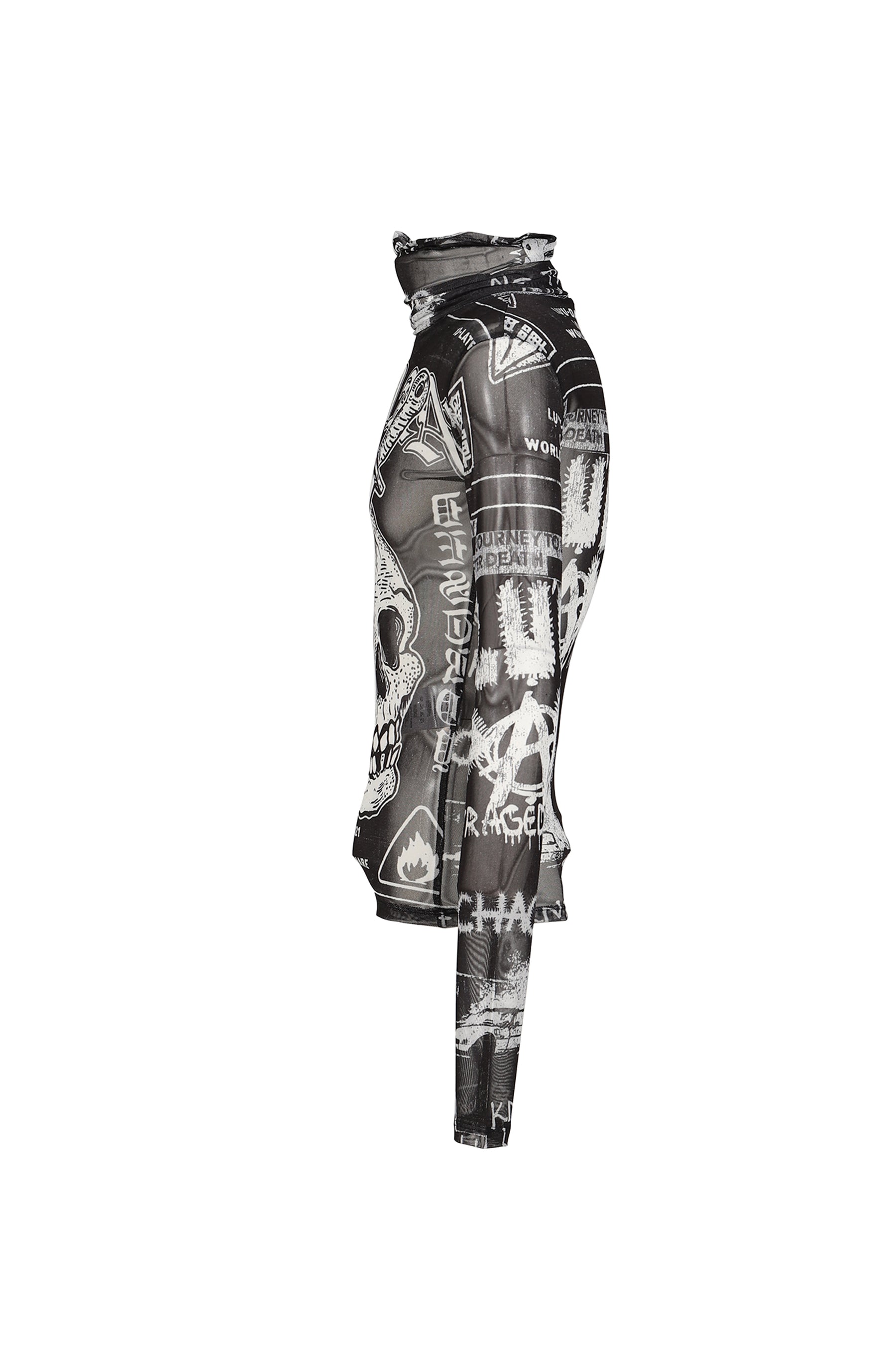 MASKED MESH TOP / PUNK FLYER