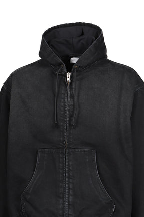 DENIM WORKWEAR BOMBER JACKET / BLK