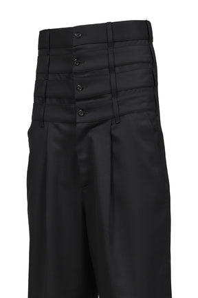 4 WAIST TAILORED TROUSERS / BLK
